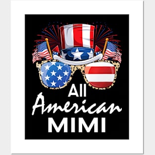 All American Mimi 4th of July USA America Flag Sunglasses Posters and Art